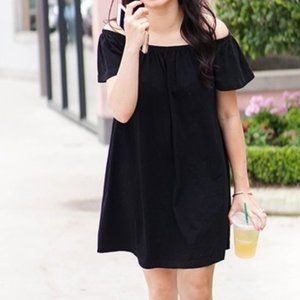 Black Urban Outfitters Mini Off The Shoulder Dress